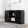 vidaXL Credenza Nera 120x30,5x70 cm in Legno Multistrato
