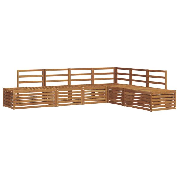 vidaXL Set di divani da esterno 6 Pezzo Naturale