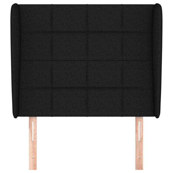 vidaXL Testiera ad Orecchio Nera 83x23x118/128 cm in Tessuto