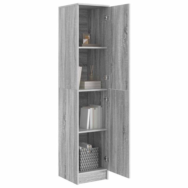vidaXL Highboard Grigio sonoma 35 x 39 x 168 cm Legno multistrato