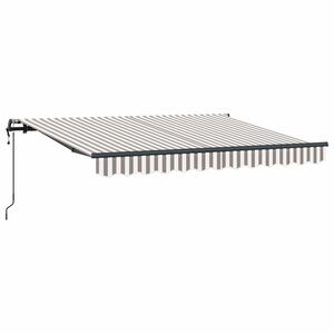 vidaXL Tenda retrattile Grigio chiaro e bianco 450 &times; 350 cm