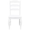 vidaXL Sedie da Pranzo 2 pz Bianche in Legno Massello di Hevea