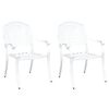 vidaXL Sedia da Giardino 2 pz Bianco Alluminio
