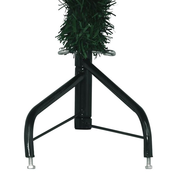 vidaXL Albero di Natale per Angolo con Supporto Verde 240 cm in PVC