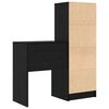 vidaXL Scrivania con cassetto 2 pcs Rovere Nero
