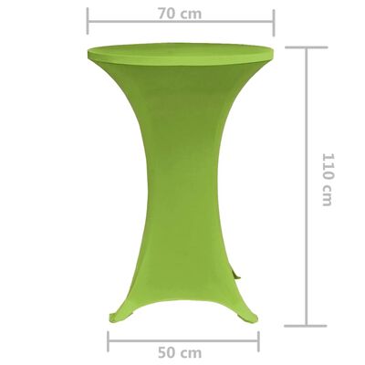 vidaXL Copertura Elastica per Tavolo 2 pezzi 70 cm Verde
