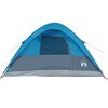 vidaXL Tenda da Campeggio a Cupola per 4 Persone Blu Impermeabile