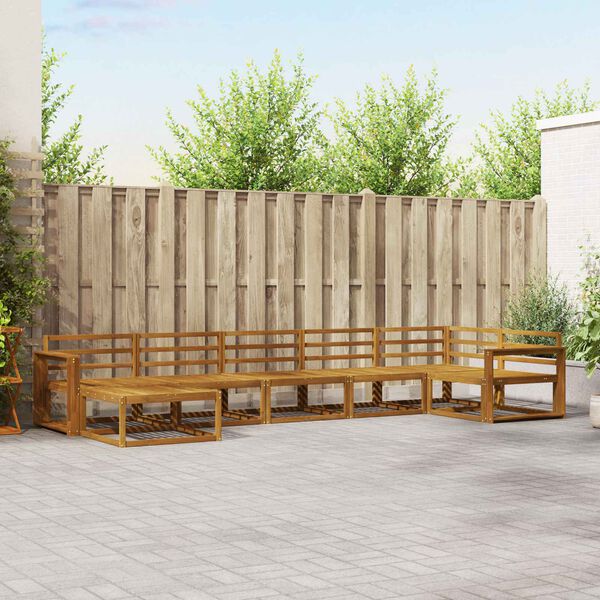 vidaXL Set di divani da esterno 7 pcs Naturale