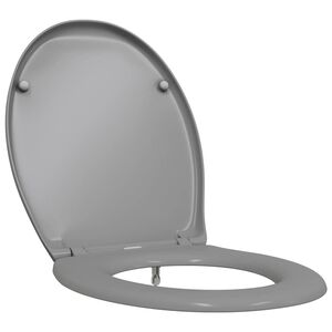 vidaXL Sedile del WC Grigio 47 x 37 x 4 cm Duroplast