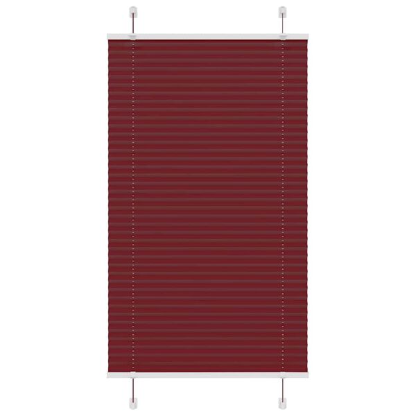 vidaXL Tenda Plissettata Rosso Bordeaux 70x100 cm Larghezza Tessuto
