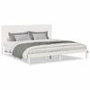 vidaXL Giroletto Extra Lungo senza Materasso Bianco 200x210cm Massello