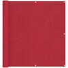 vidaXL Schermo da balcone Rosso 110 x 400 cm Tessuto Oxford