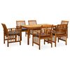 vidaXL Set da Pranzo da Giardino 7 pz con Cuscini Massello di Acacia