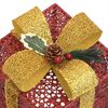 vidaXL Scatole Regalo Decorative Natale 3pz Rosse da Esterno Interni