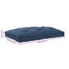 vidaXL Cuscino per Divano Pallet Indaco 120 x 80 x 12 cm Tessuto