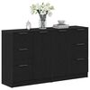 vidaXL Credenza Rovere Nero 120 x 30 x 70 cm Legno multistrato