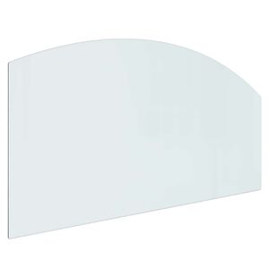 vidaXL Piastra in vetro per camino Trasparente 120 x 60 cm Vetro