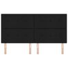 vidaXL Testiera con testiera Nero 180 cm Pelle Sintetica