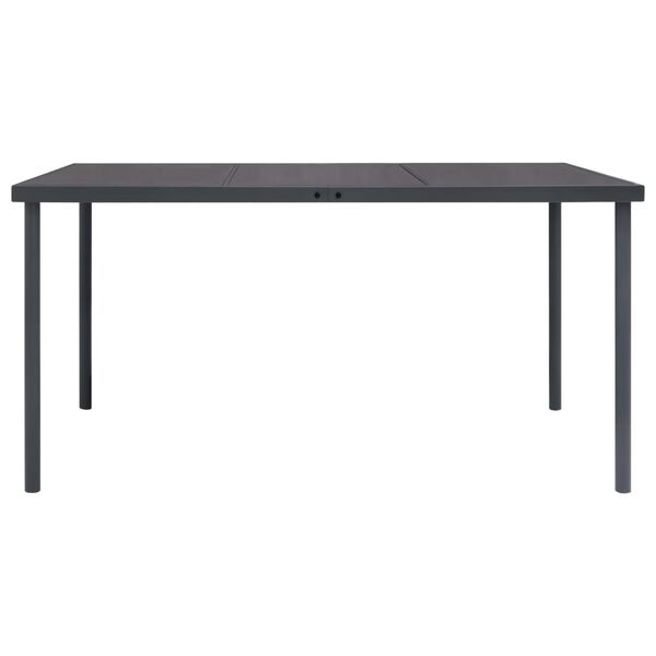 vidaXL Tavolo da Pranzo per Esterni Antracite 150x90x74 cm in Acciaio