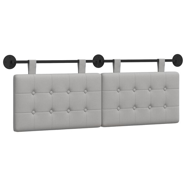 vidaXL Testata appesa Grigio Nuvola 150 x 55 x 5 cm Tessuto