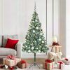 vidaXL Albero di Natale artificiale Verde 180 cm PVC e Acciaio