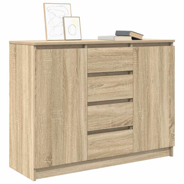 vidaXL Credenza con Cassetti Rovere Sonoma 100,5x35x76cm in Truciolato