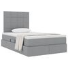 vidaXL Letto con contenitore e materasso Grigio chiaro 120 x 190 cm