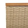 vidaXL Contenitore da Giardino Beige 110x50x54 cm Polyrattan e Acacia