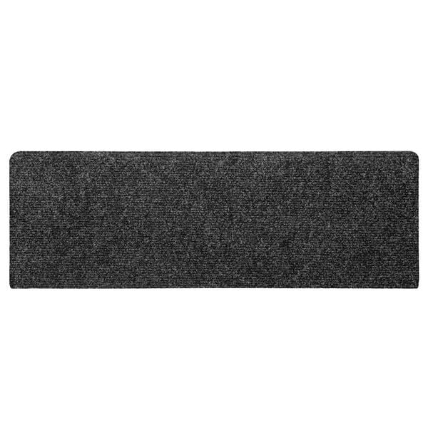 vidaXL Tappetini per scale autoadesivi 30 pz 65x21x4 cm Grigio Scuro bordo rettangolare