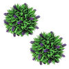 vidaXL Set Palle di Bosso Artificiale 2 pz con Lavanda 28 cm