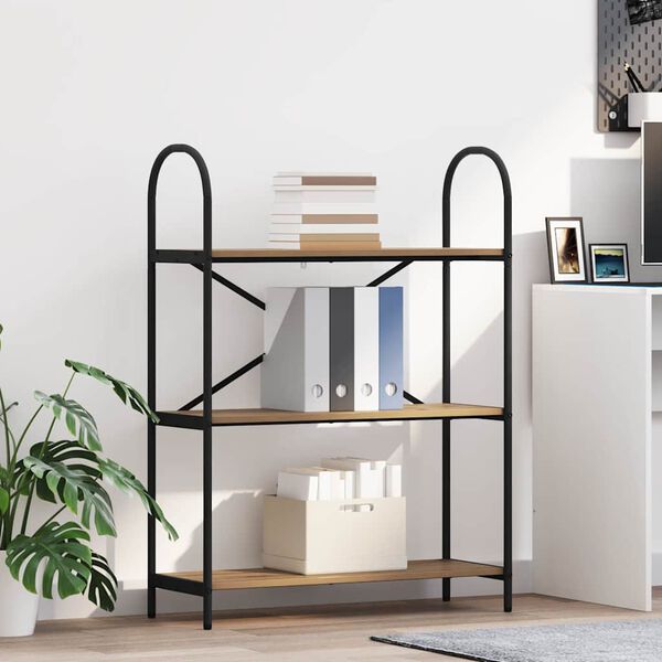 vidaXL Libreria Rovere artigianale 80 x 30 x 109 cm Legno multistrato