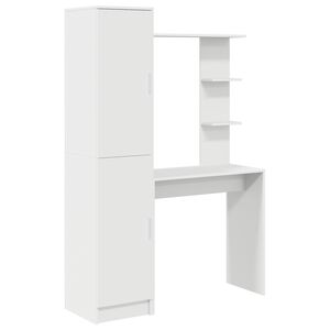 vidaXL Scrivania 2 pcs Bianco
