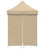 vidaXL Tendone per Feste Pieghevole Pop-Up con 4 Pareti Beige