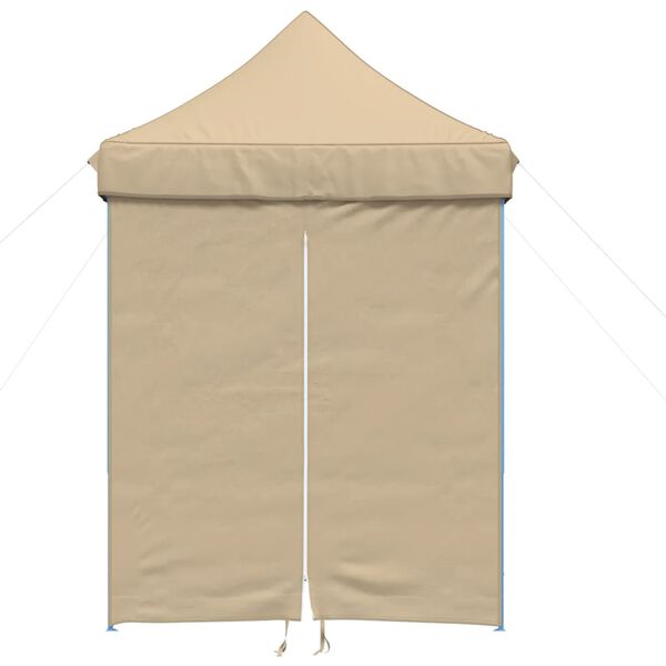 vidaXL Tendone per Feste Pieghevole Pop-Up con 4 Pareti Beige