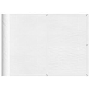 vidaXL Paravento da Balcone Bianco 75x700 cm 100% Poliestere Oxford