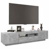 vidaXL Mobile Porta TV con Luci LED Grigio Cemento 180x35x40 cm