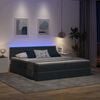 vidaXL Letto con testiera Grigio scuro 180 x 200 cm Velluto