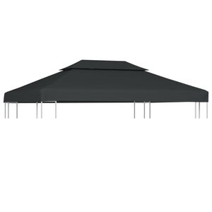 vidaXL Copertura Superiore per Gazebo a 2 Strati 310g/m&sup2;4x3m Antracite