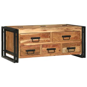 vidaXL Tavolino da salotto Marrone Legno di Acacia Massello