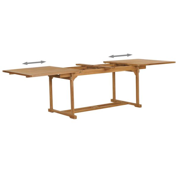 vidaXL Set da Pranzo 9 pz in Legno Massello di Teak