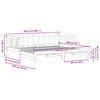 vidaXL Letto Giorno Estraibile Marrone cerato 203.5 x 164 x 66 cm