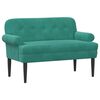 vidaXL Loveseat con bottoni imbottiti Turchese 120 x 66 x 78 cm