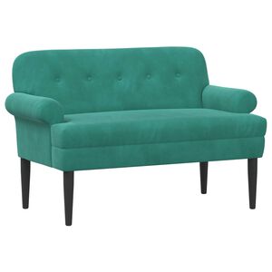 vidaXL Loveseat con bottoni imbottiti Turchese 120 x 66 x 78 cm