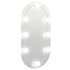 vidaXL Specchio con Luci LED 60x30 cm Ovale in Vetro