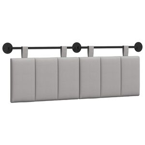 vidaXL Testata appesa Rigato Grigio Nuvola 150 x 55 x 5 cm Tessuto
