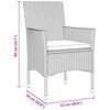 vidaXL Set da Pranzo per Giardino con cuscino 7 pcs Beige polyrattan