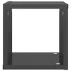 vidaXL Mensole Parete a Cubo 4 pz Grigio Lucido 22x15x22 cm