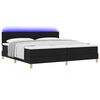 vidaXL Letto a Sorgente LED con materasso Nero 200 x 200 cm Tessuto