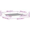vidaXL Struttura del letto Marrone cerato 200 x 200 cm Pino massello