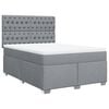 vidaXL Giroletto a Molle con Materasso Grigio Chiaro 160x200cm Tessuto